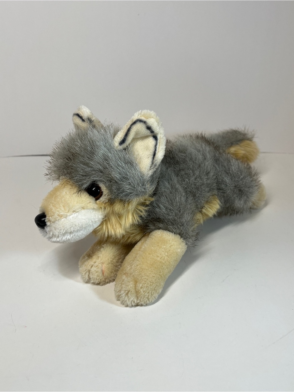 Cuddle Zoo Grey Wolf 12" Long Plush Stuffed Animal Wow Toyz Retired Toy